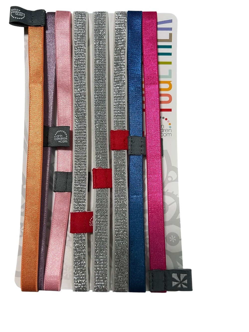 Erin Condren Elastic Planner Bands - Orange, Pink, Silver, Blue, Fuchsia